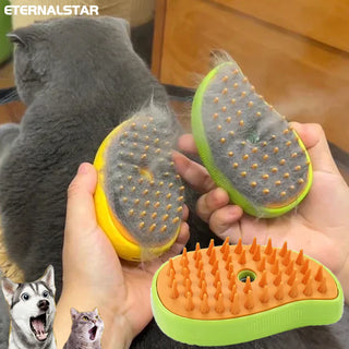 Steamy Brush for Pets – Ultimate Shedding Solution with Steam and Massage